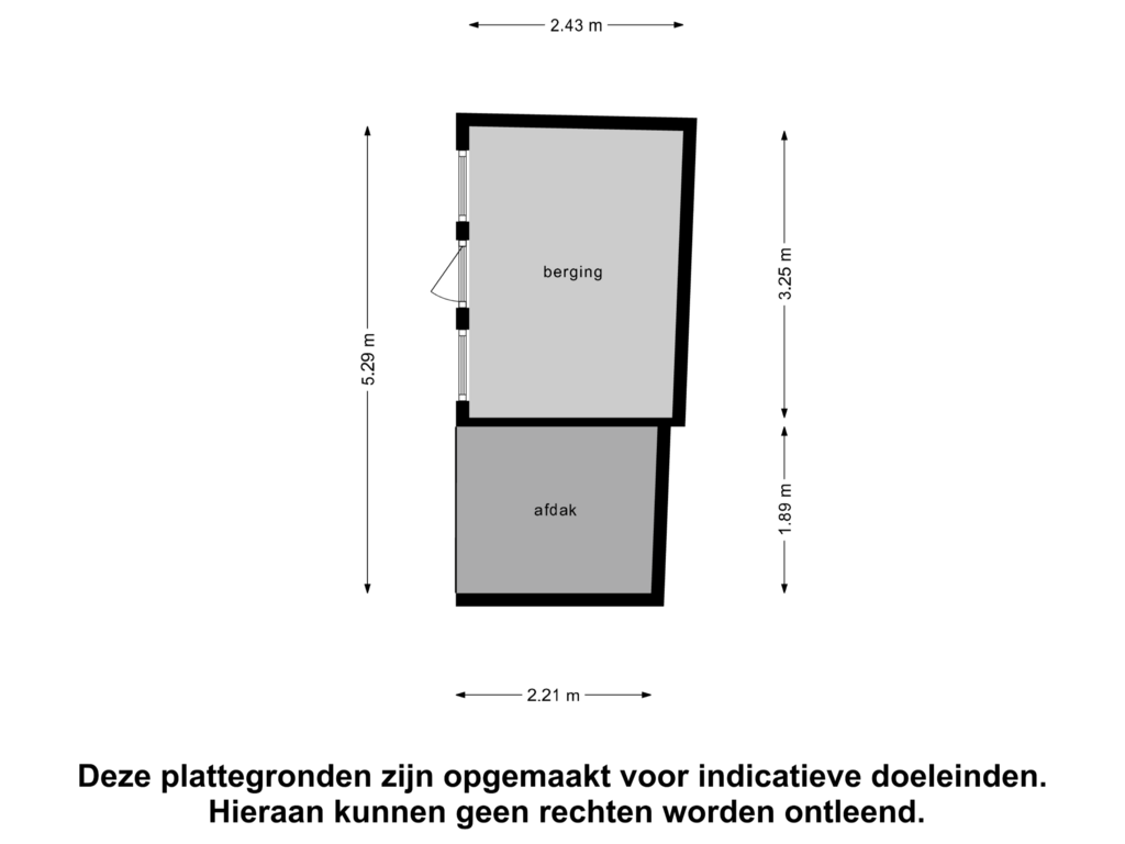 Bekijk plattegrond van Berging van Sint Liduinastraat 66-A