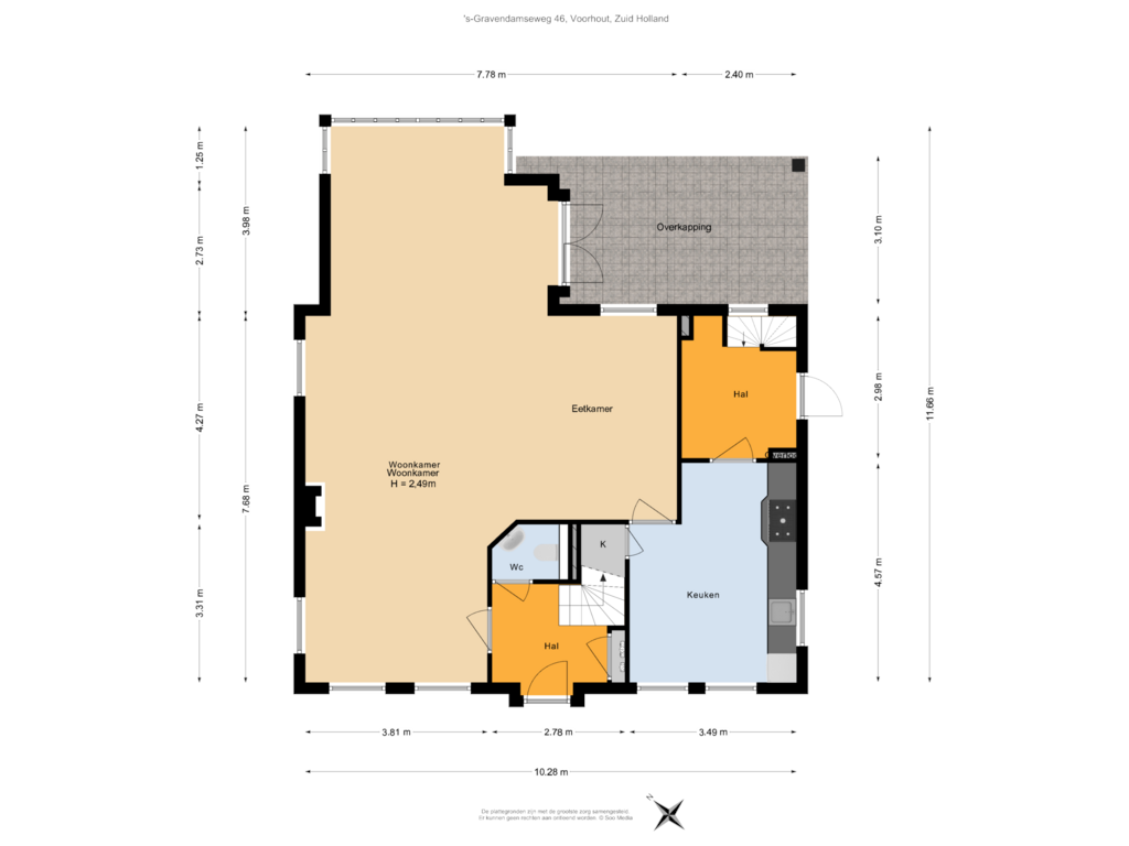 Bekijk plattegrond van Begane Grond van 's-Gravendamseweg 46