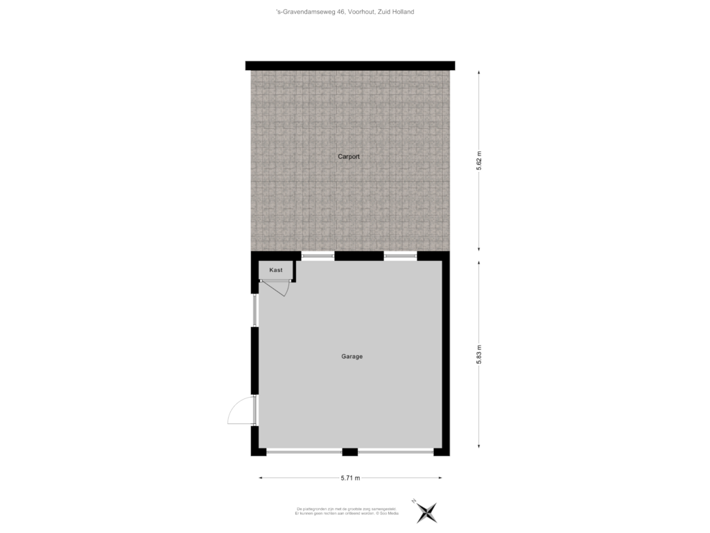 Bekijk plattegrond van Garage van 's-Gravendamseweg 46