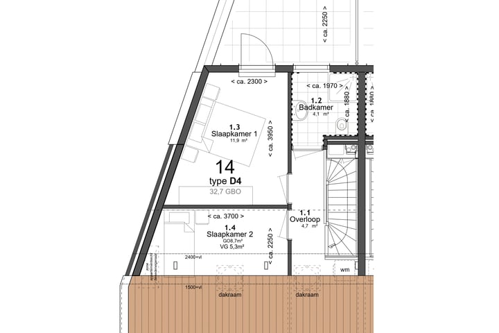 Bekijk foto 4 van Maisonette Woning (Bouwnr. 14)