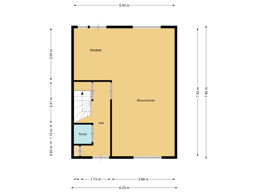 Bekijk plattegrond van First floor van Schipperswegeling 33