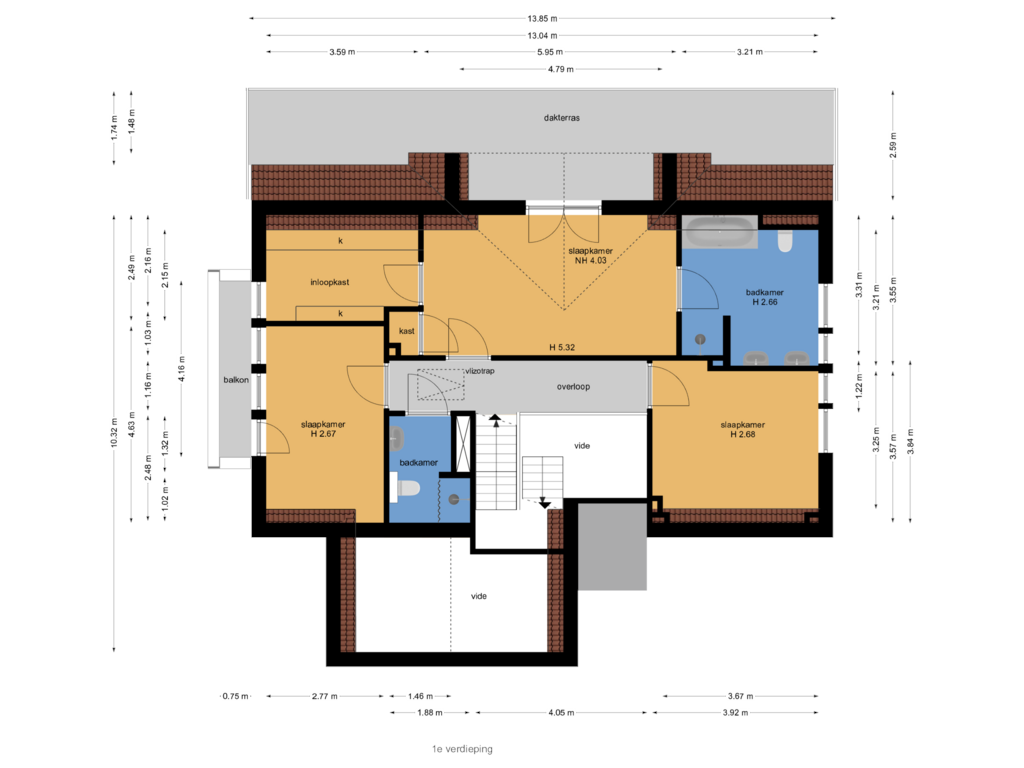 Bekijk plattegrond van 1e verdieping van Van Brienenlaan 22