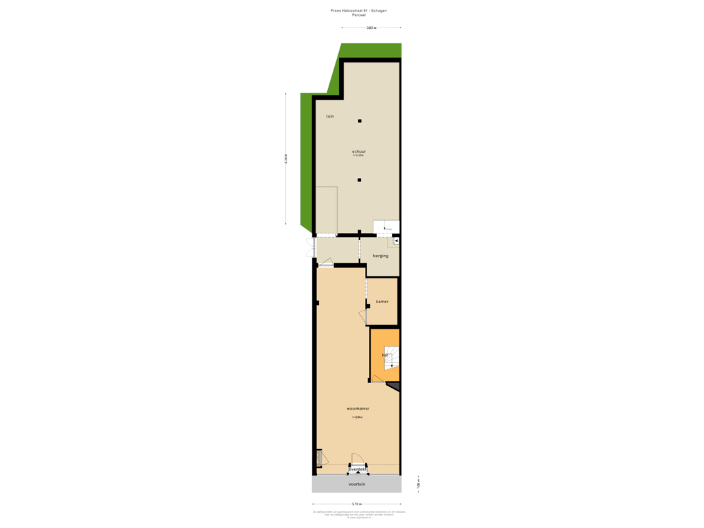 Bekijk plattegrond van PERCEEL van Rembrandtlaan 15