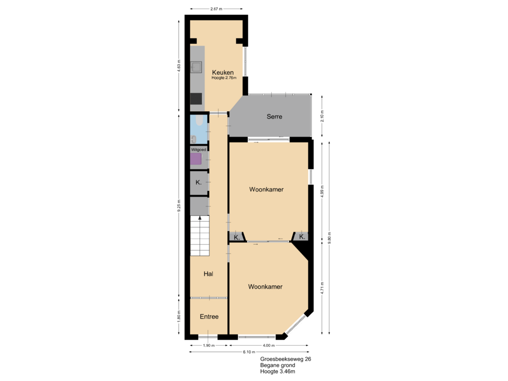 View floorplan of First floor of Groesbeekseweg 26