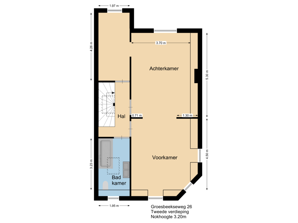 View floorplan of Floor 2 of Groesbeekseweg 26