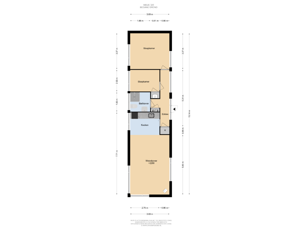 View floorplan of Begane grond of Meije 320