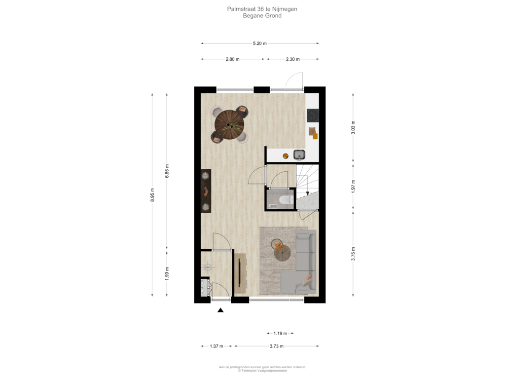 View floorplan of Begane Grond of Palmstraat 36