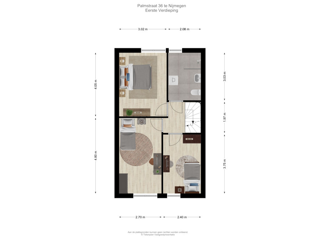 View floorplan of Eerste Verdieping of Palmstraat 36