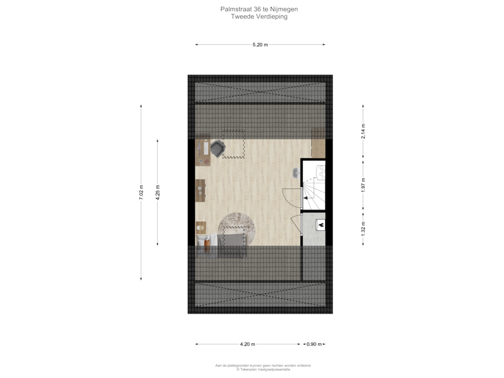 View floorplan of Tweede Verdieping of Palmstraat 36