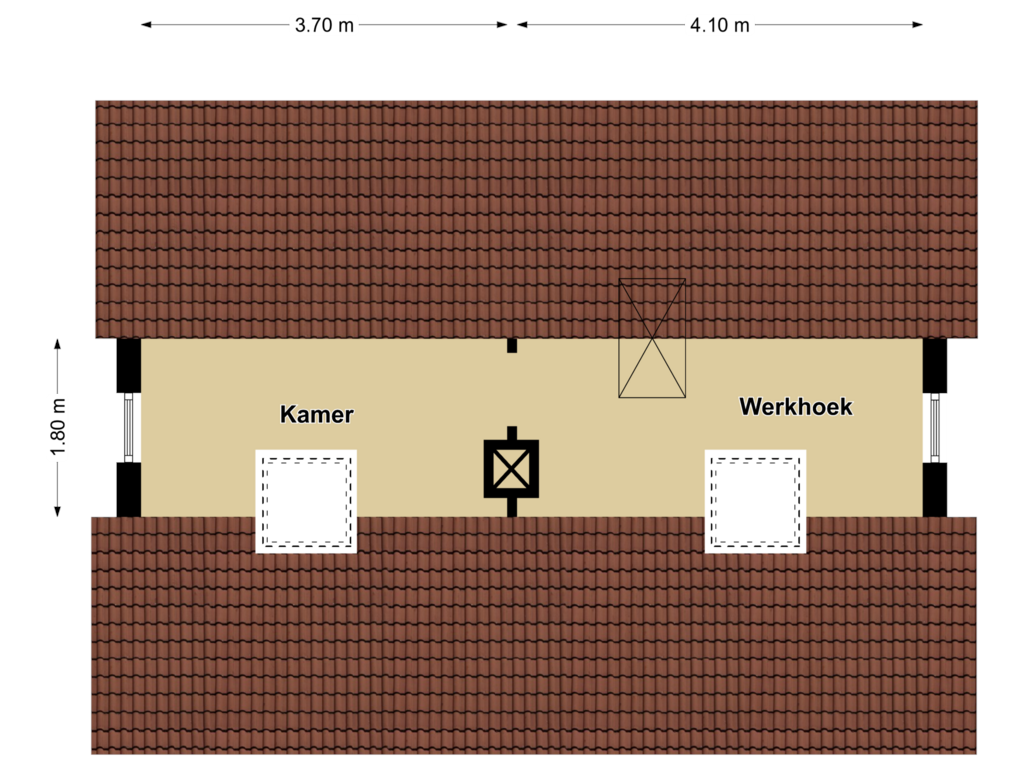 Bekijk plattegrond van 2e Verdieping van Leeuwerikstraat 1