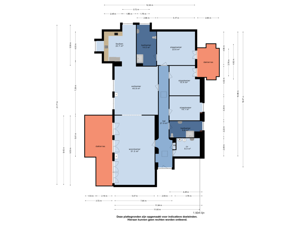 Bekijk plattegrond van Appartement van De Stelling 17