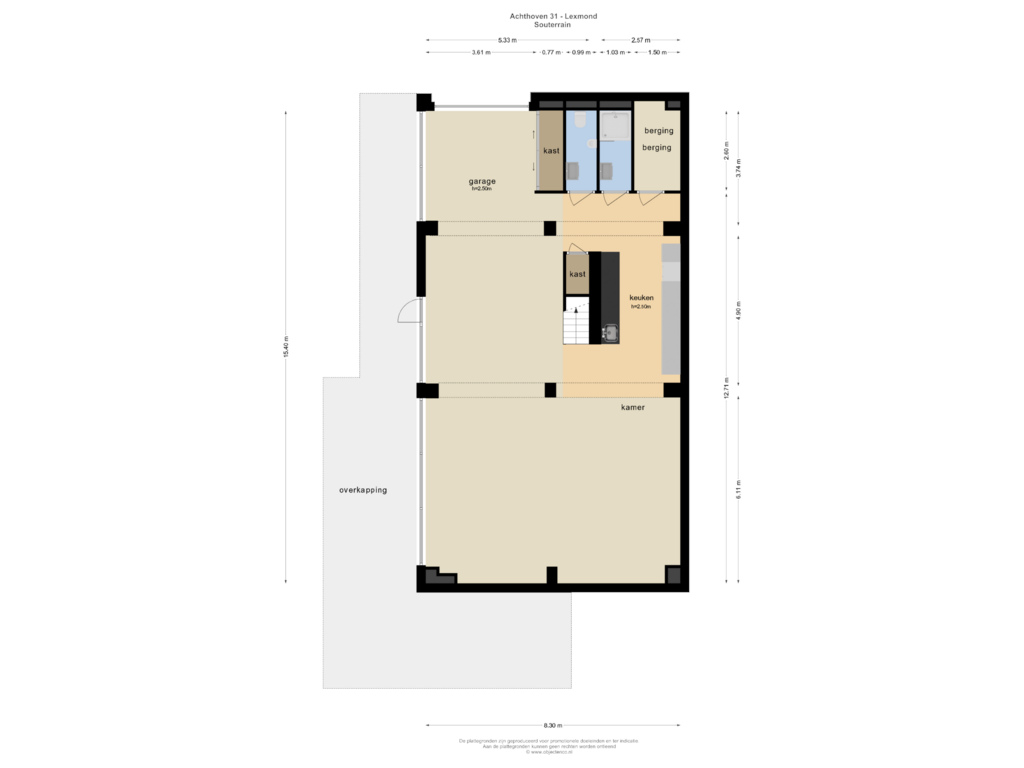 Bekijk plattegrond van SOUTERRAIN van Achthoven 31