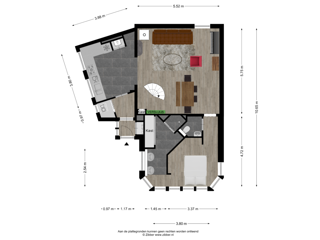 Bekijk plattegrond van Begane grond van Papendrecht 4-A