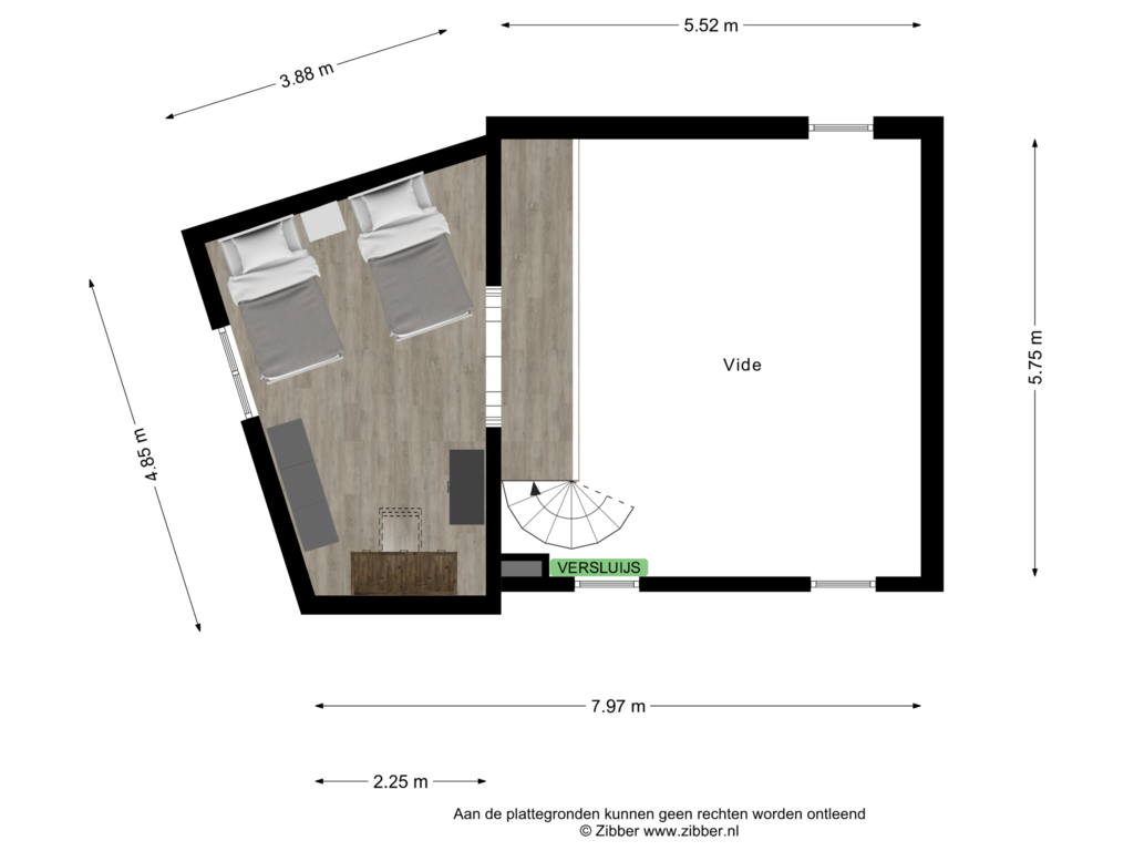 Bekijk plattegrond van Eerste verdieping van Papendrecht 4-A