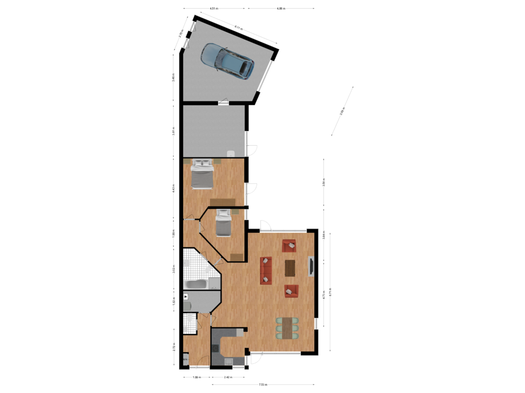 Bekijk plattegrond van Woning van Appelternhof 45