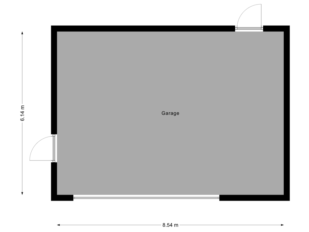 Bekijk plattegrond van Garage van Vierhonderdpolderdijk 3-A