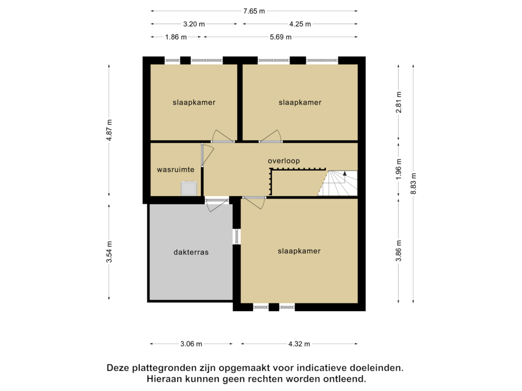 Bekijk plattegrond van 2e verdieping van Waterweegbree 221