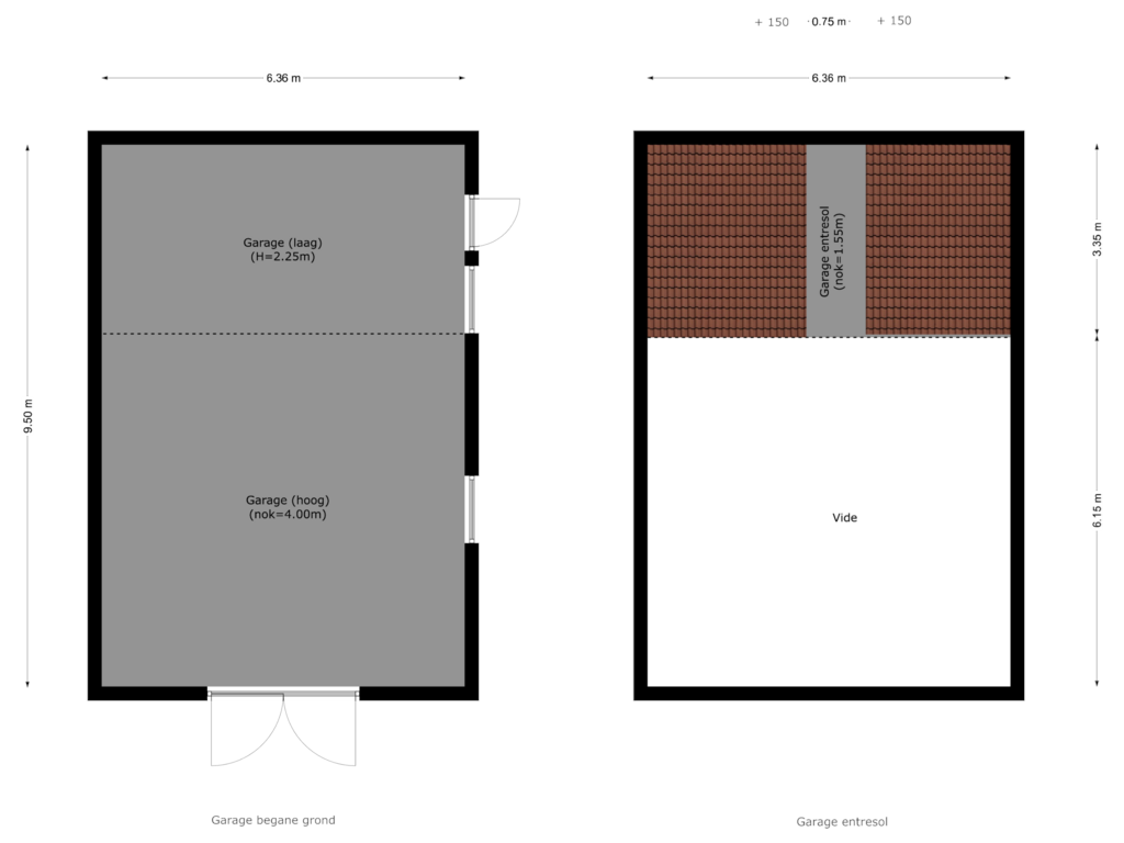 Bekijk plattegrond van garage bg van Havenweg 2