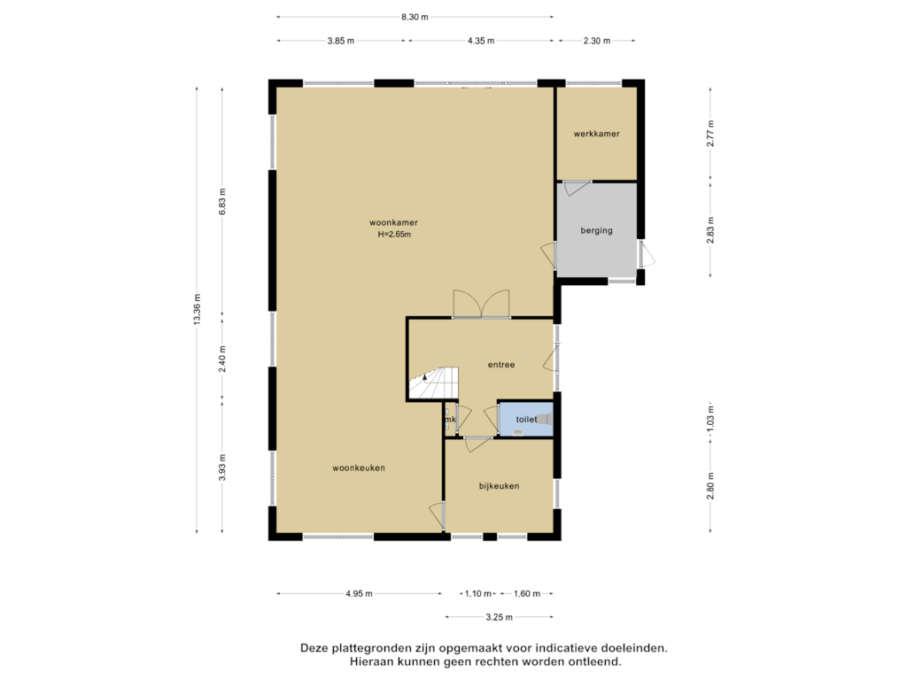 Bekijk plattegrond van Begane grond van Abdij van Rijnsburglaan 144