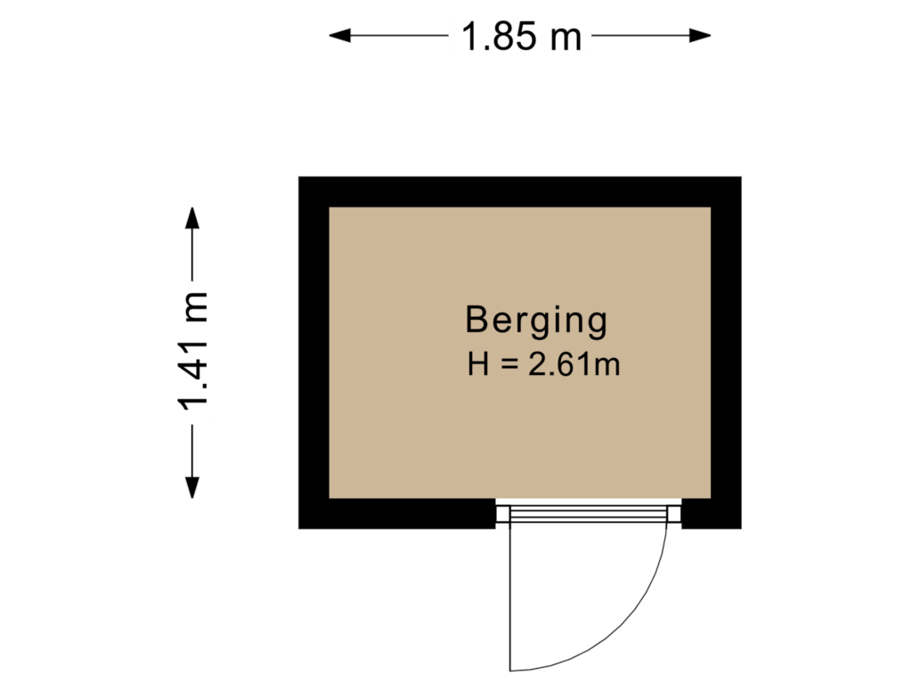 View floorplan of Berging of Residence Rembrandt 59