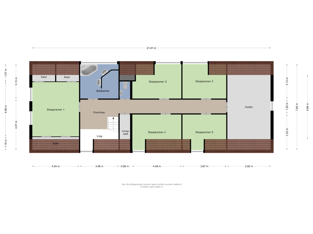 Bekijk plattegrond van Eerste verdieping van Hondseind 7