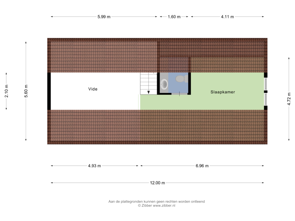 Bekijk plattegrond van Eerste verdieping van Hondseind 7