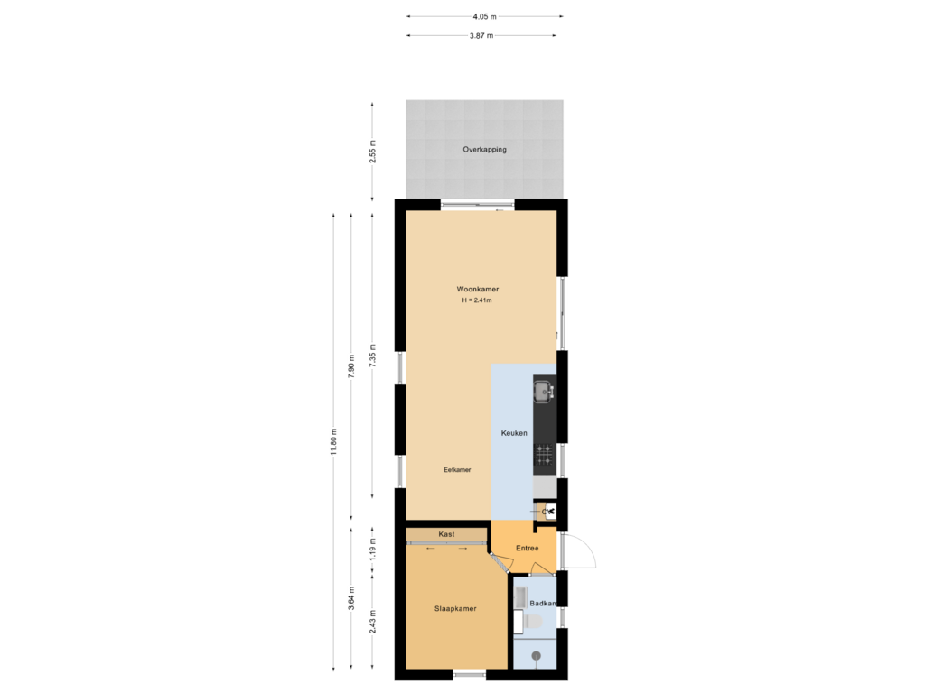 View floorplan of Begane grond of Eilandseweg 32-C006