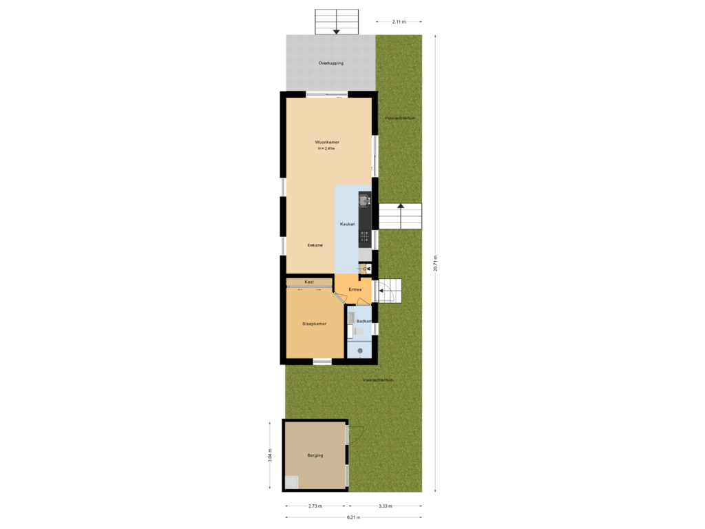 View floorplan of Situatie of Eilandseweg 32-C006