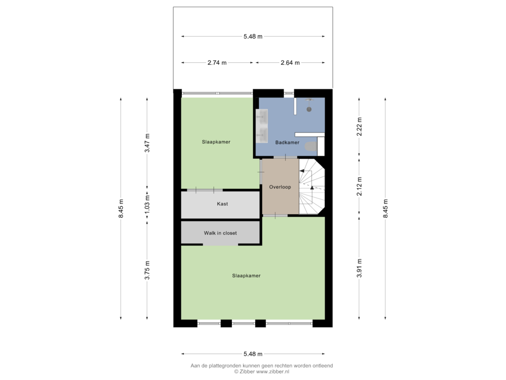 View floorplan of Eerste verdieping of Atlasvlinder 36