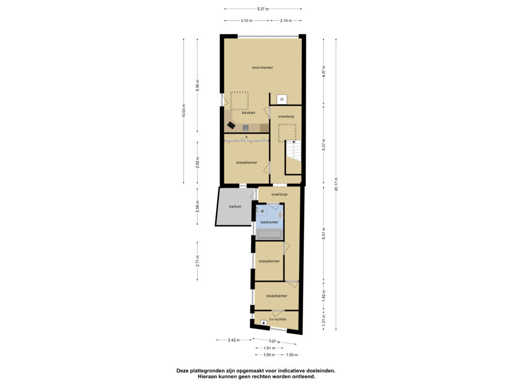 Bekijk plattegrond van 1e verdieping van Frans van Waesberghestraat 5