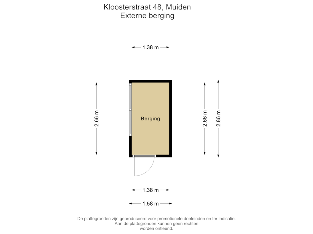 View floorplan of Externe berging of Kloosterstraat 48