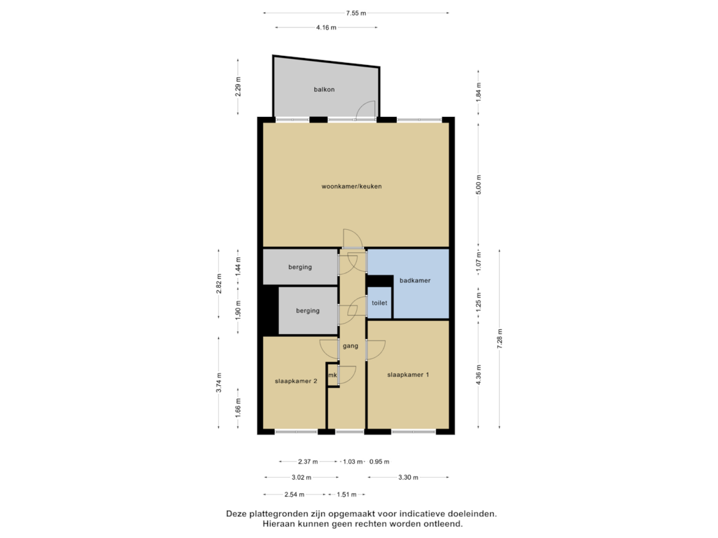 Bekijk plattegrond van Appartement van Bijdorplaan (bouwnummer 56)