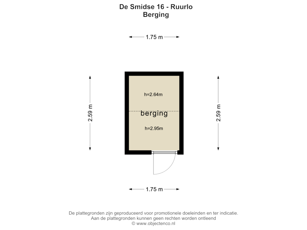 Bekijk plattegrond van BERGING van De Smidse 16