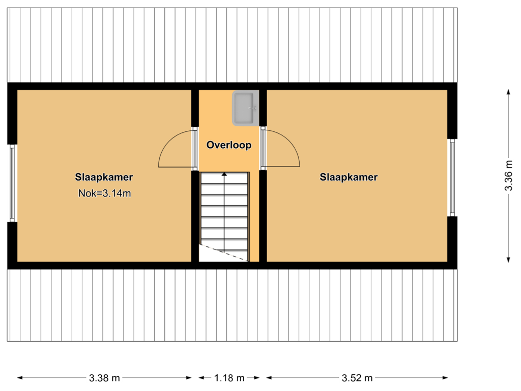 Bekijk plattegrond van Verdieping Recreatiewoning 4 van Uiterweg 341