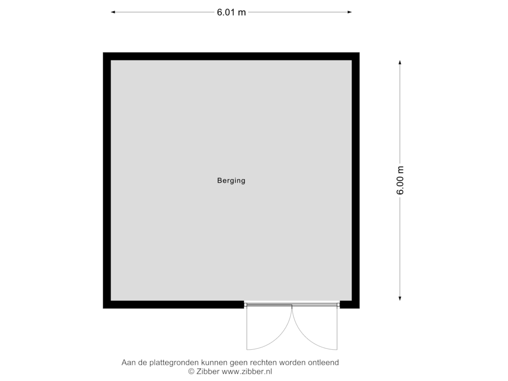 Bekijk plattegrond van Berging van Hoofdweg 55