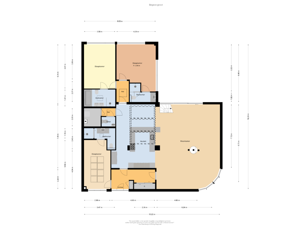 Bekijk plattegrond van Begane grond van Prins Clauslaan 1