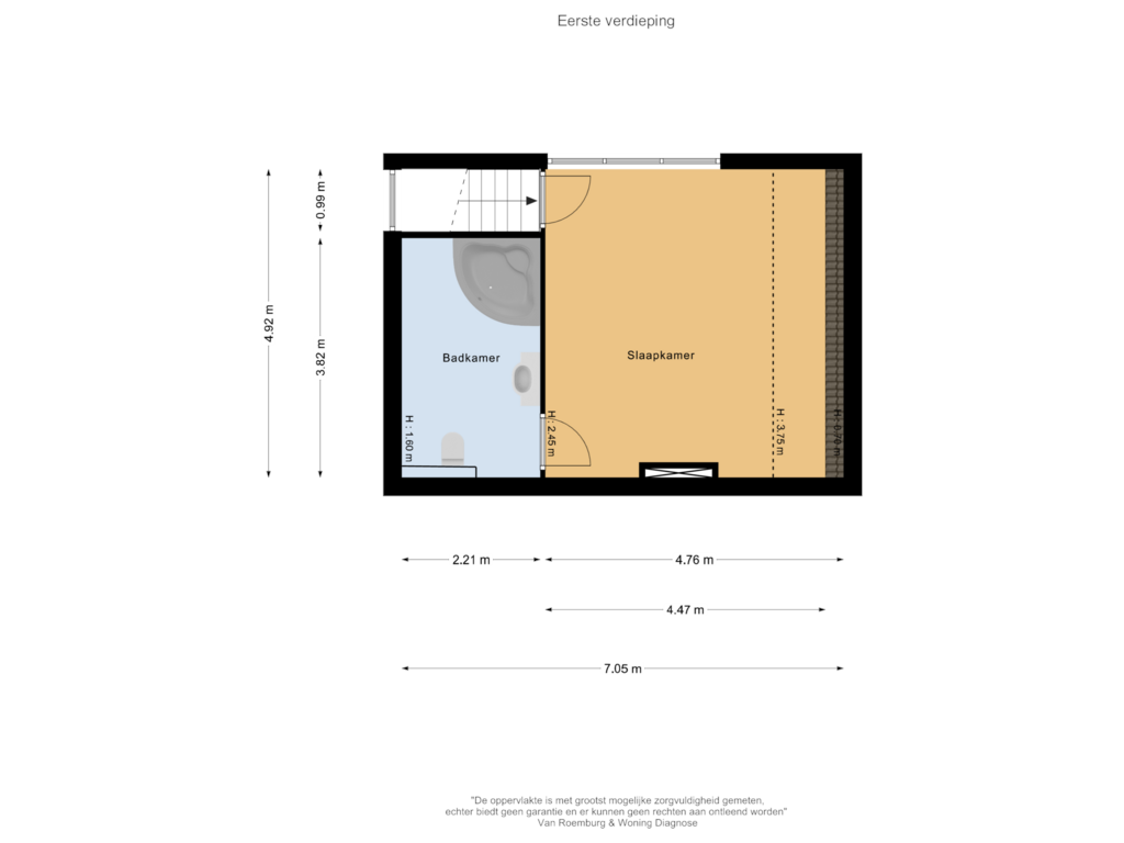 Bekijk plattegrond van Eerste verdieping van Prins Clauslaan 1