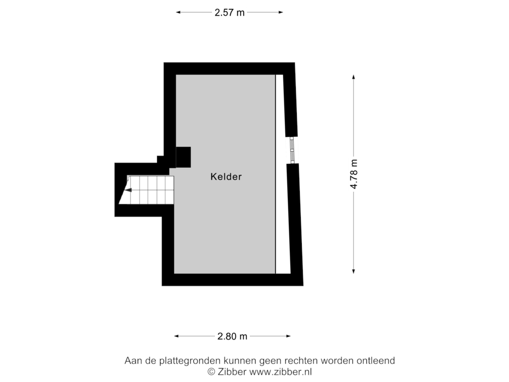 Bekijk plattegrond van Kelder van Waterdijk 7