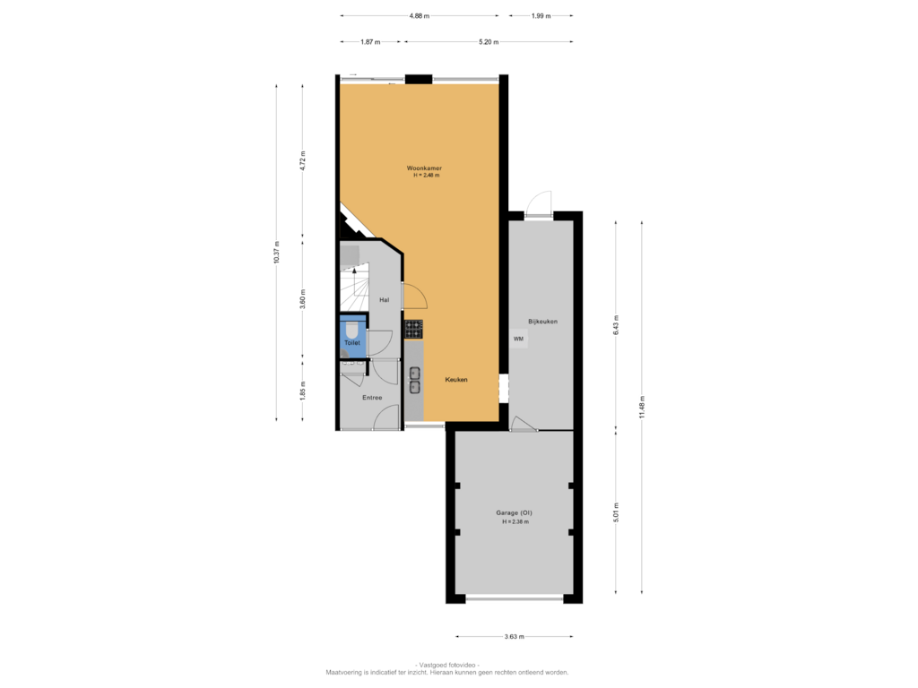 Bekijk plattegrond van Begane grond van Nieuwstadweg 33