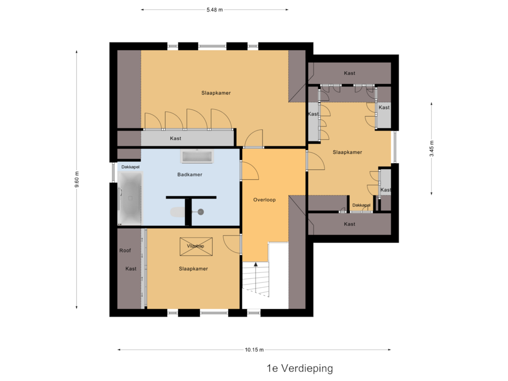 Bekijk plattegrond van 1e Verdieping van Mauritslaan 66