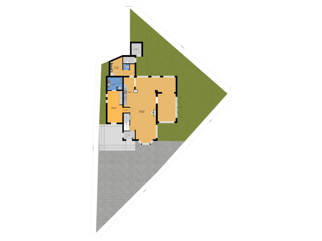 Bekijk plattegrond van Perceeloverzicht van Delftweg 1