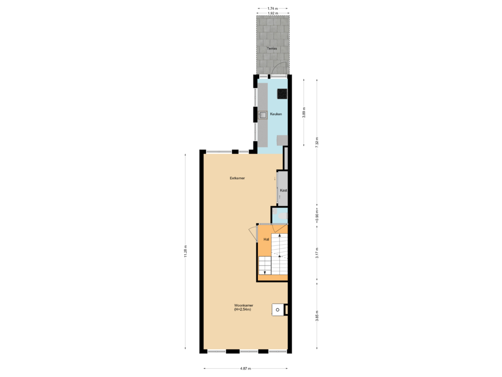 Bekijk plattegrond van Floor 2 van Lauriergracht 138-1