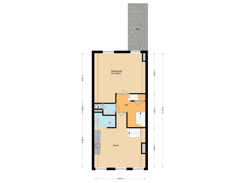 Bekijk plattegrond van Floor 3 van Lauriergracht 138-1