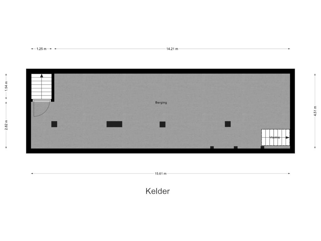 View floorplan of Kelder of Gesterweg 22