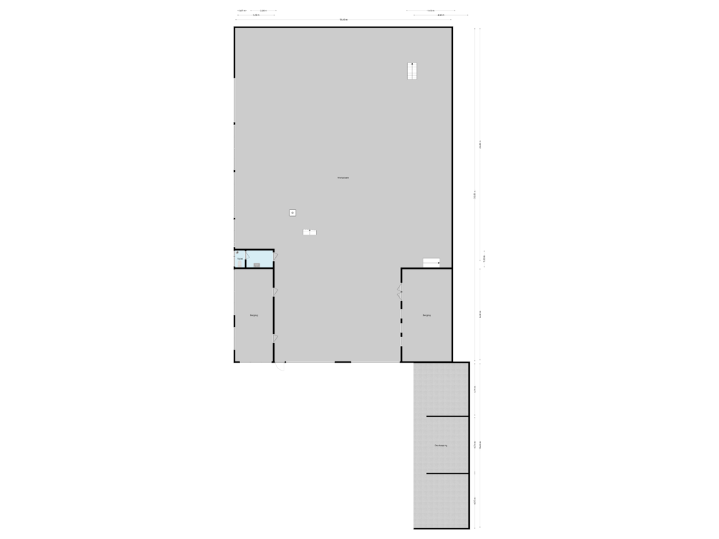 Bekijk plattegrond van Bedrijfshal van Oostvlietweg 51-A