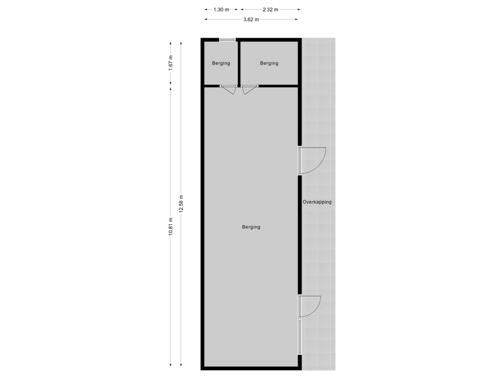 Bekijk plattegrond van Berging van Oostvlietweg 51-A