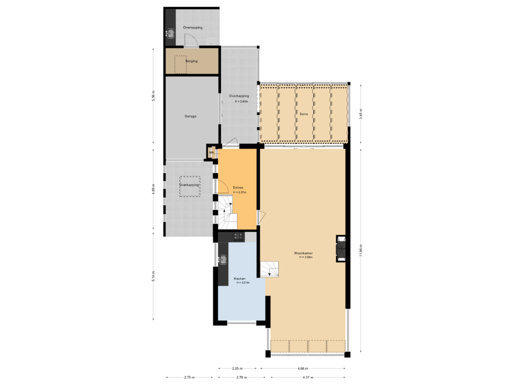 Bekijk plattegrond van Begane grond van Arnhemseweg 91