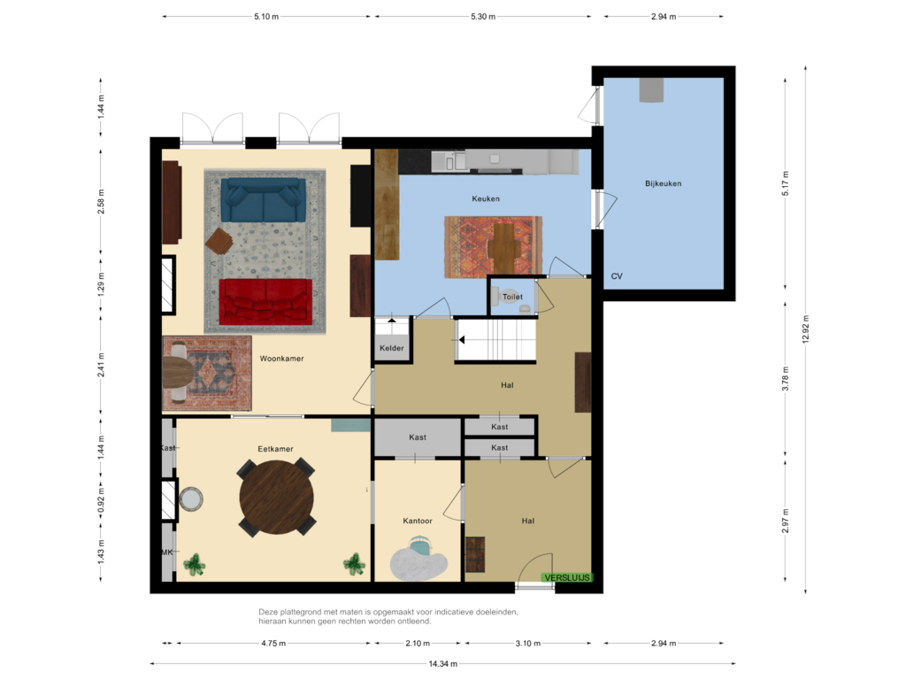 Bekijk plattegrond van First floor van Weststraat 5