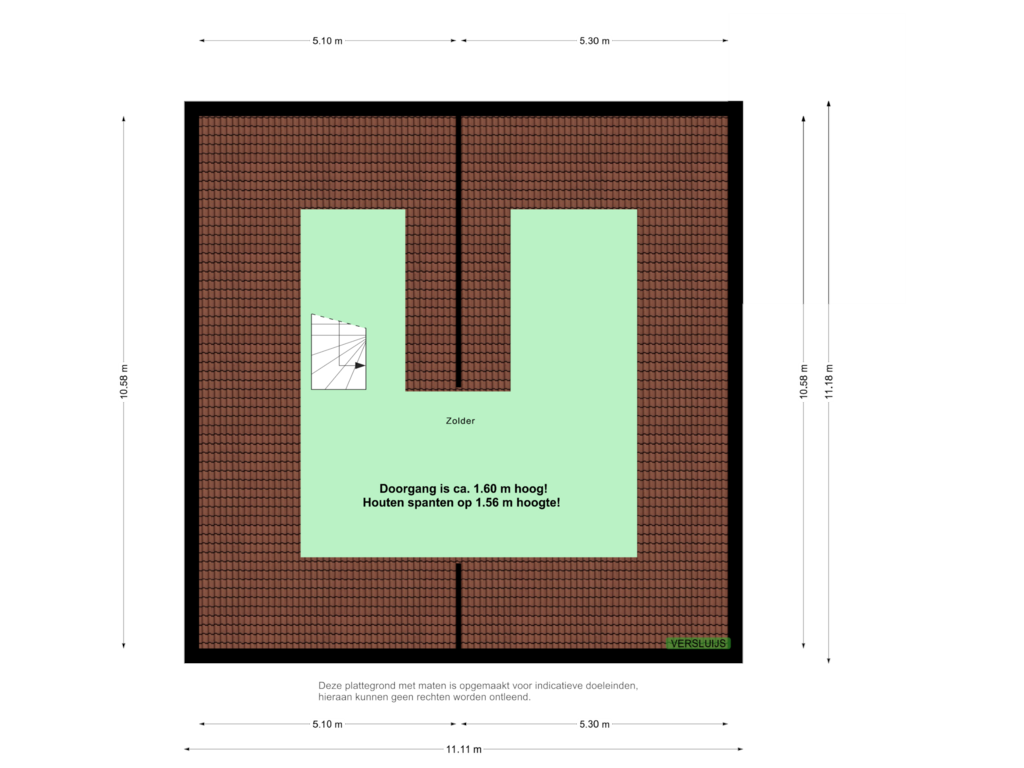 Bekijk plattegrond van Third floor van Weststraat 5