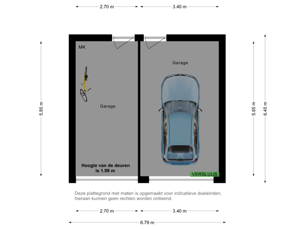 Bekijk plattegrond van Garage van Weststraat 5